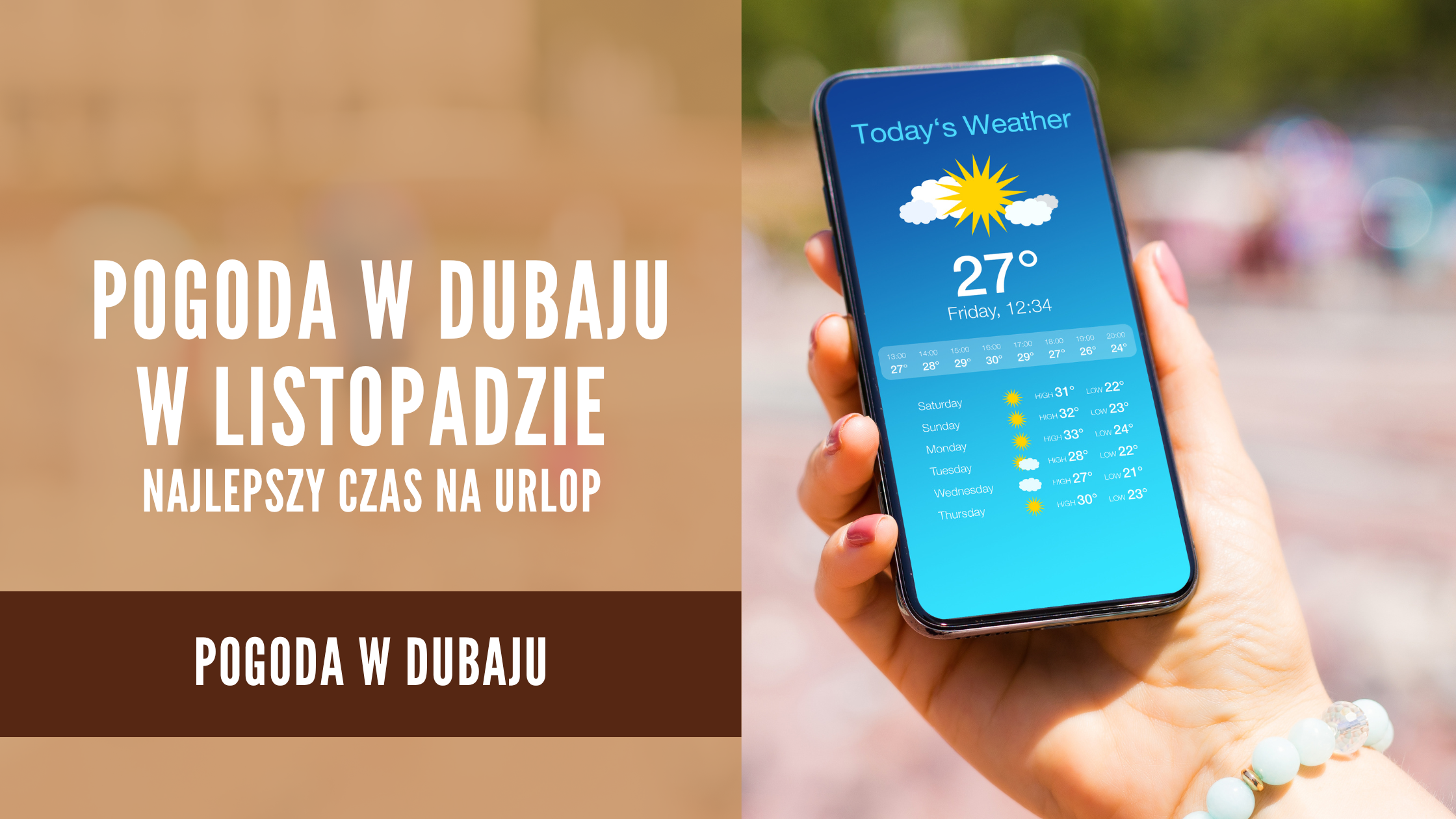 Pogoda w Dubaju w listopadzie