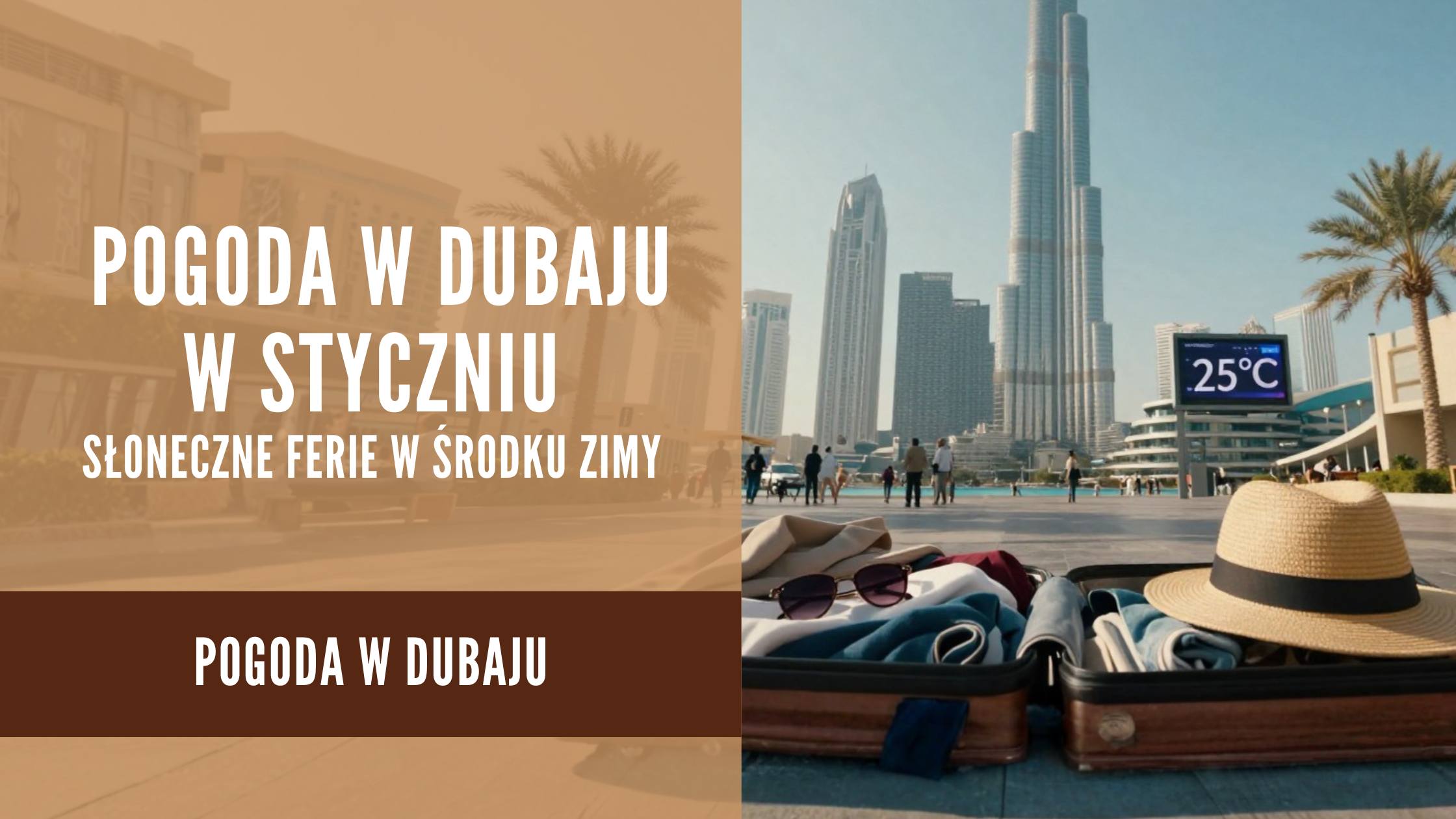 Pogoda w Dubaju w STYCZNIU słoneczne ferie w środku zimy